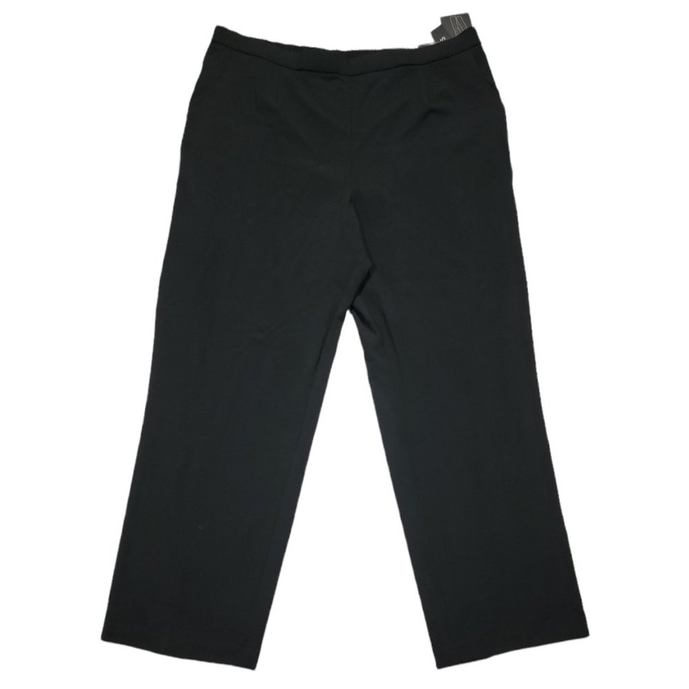 Briggs Womens Black pants Comfort Waistband Hidden Elastic Sz 22W